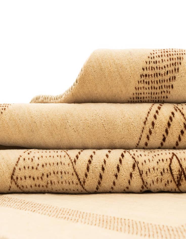 Detail image of  5' x 6' 8  Hand Knotted Gabbeh Wool Rug