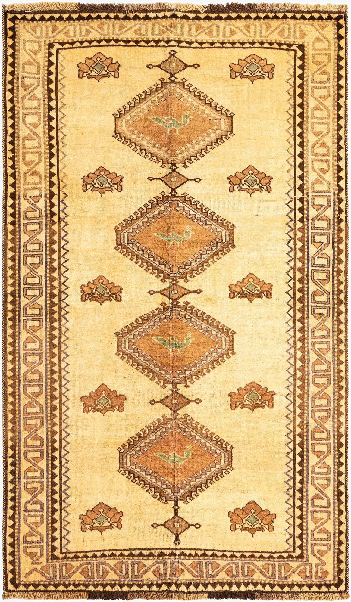  4' 6 x 7' 8 Gabbeh Wool Rug