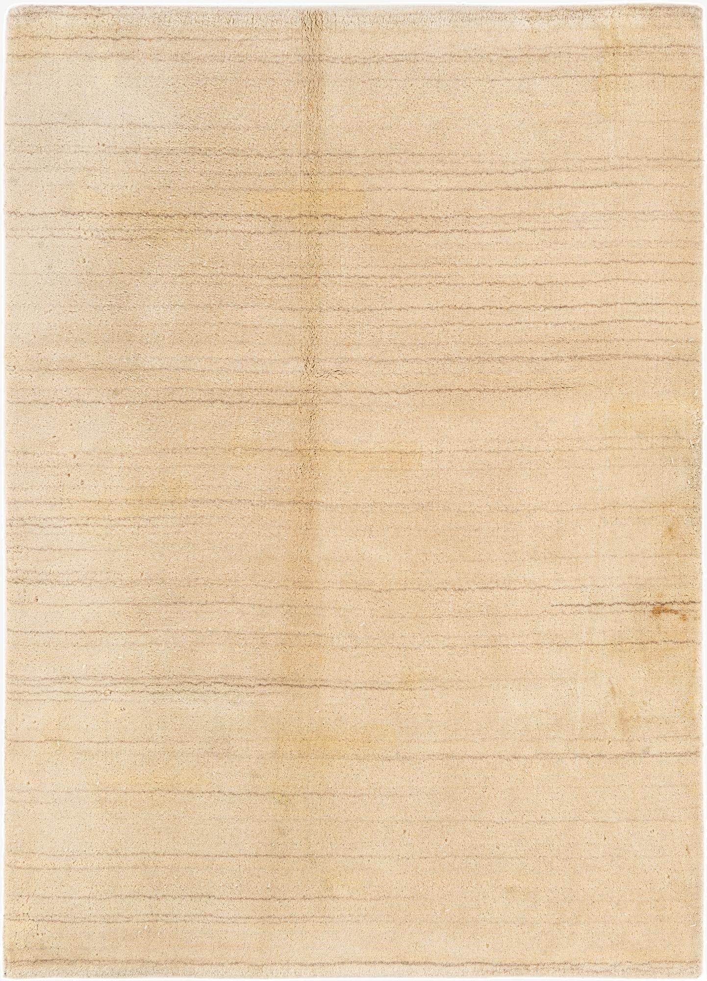  4' 9 x 6' 8  Hand Knotted Gabbeh Wool Rug