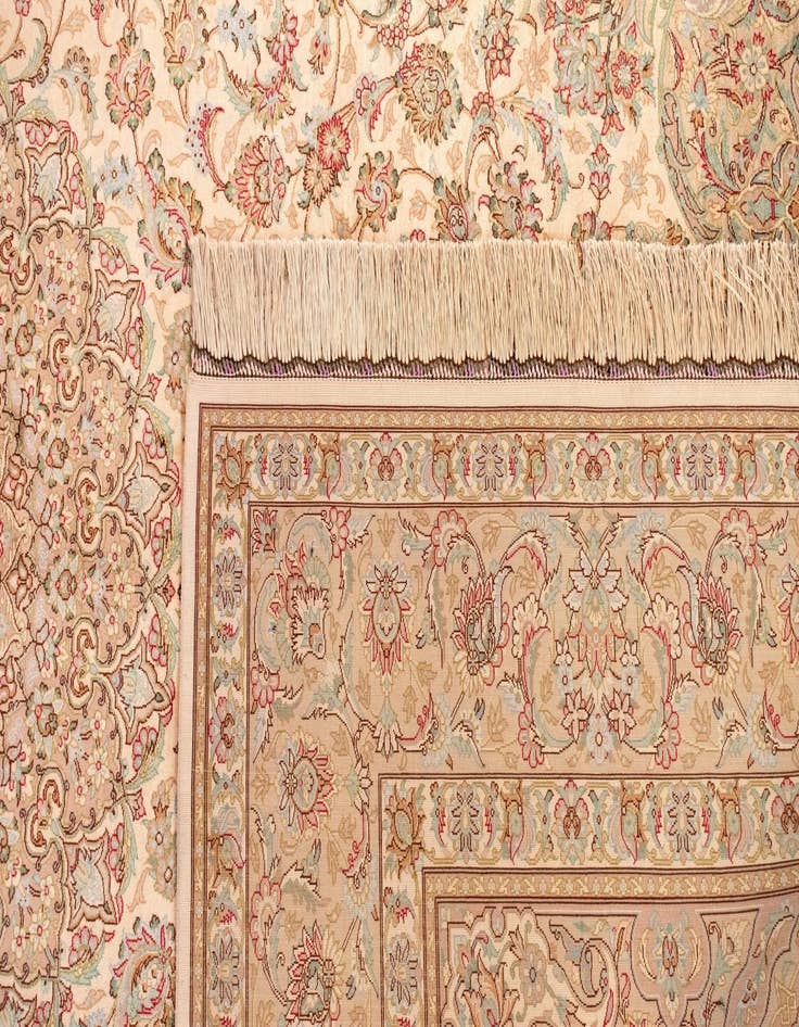 Detail image of  6' 6 x 9' 10 Ghom Silk Rug
