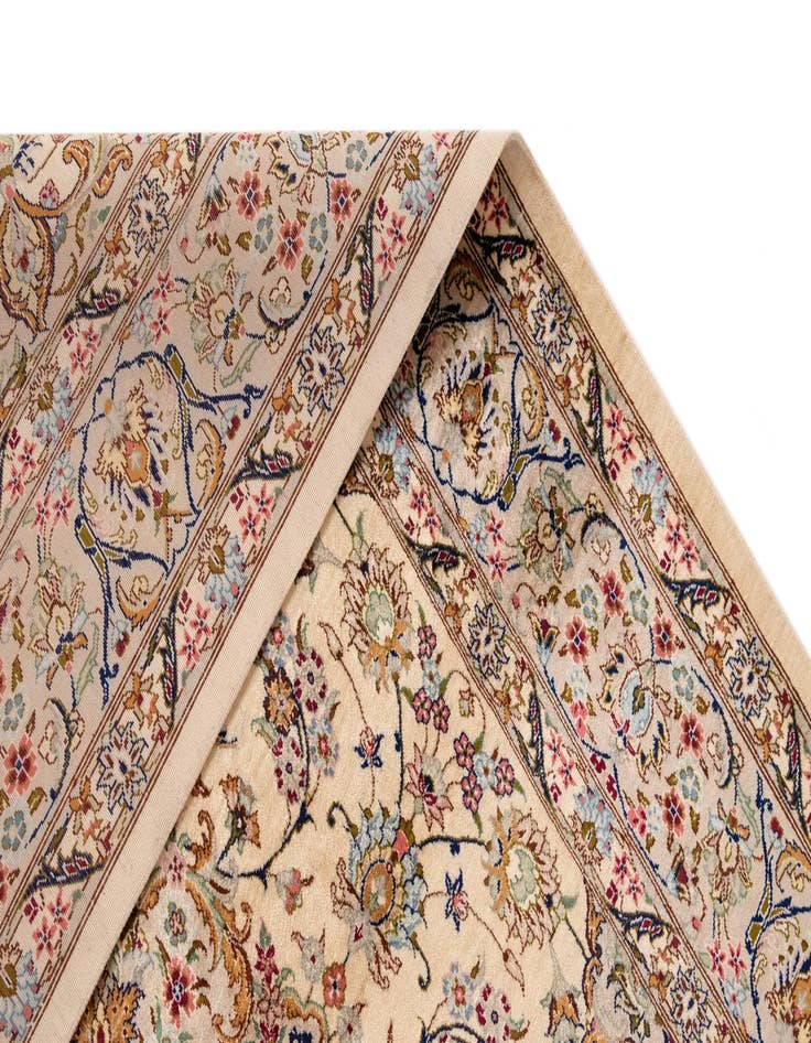 Detail image of  4' 3 x 6' 7 Ghom Silk Rug