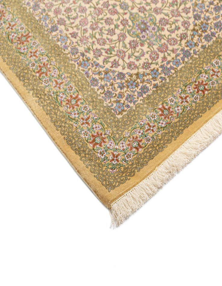 Detail image of  2' 8 x 4' 2 Ghom Silk Rug