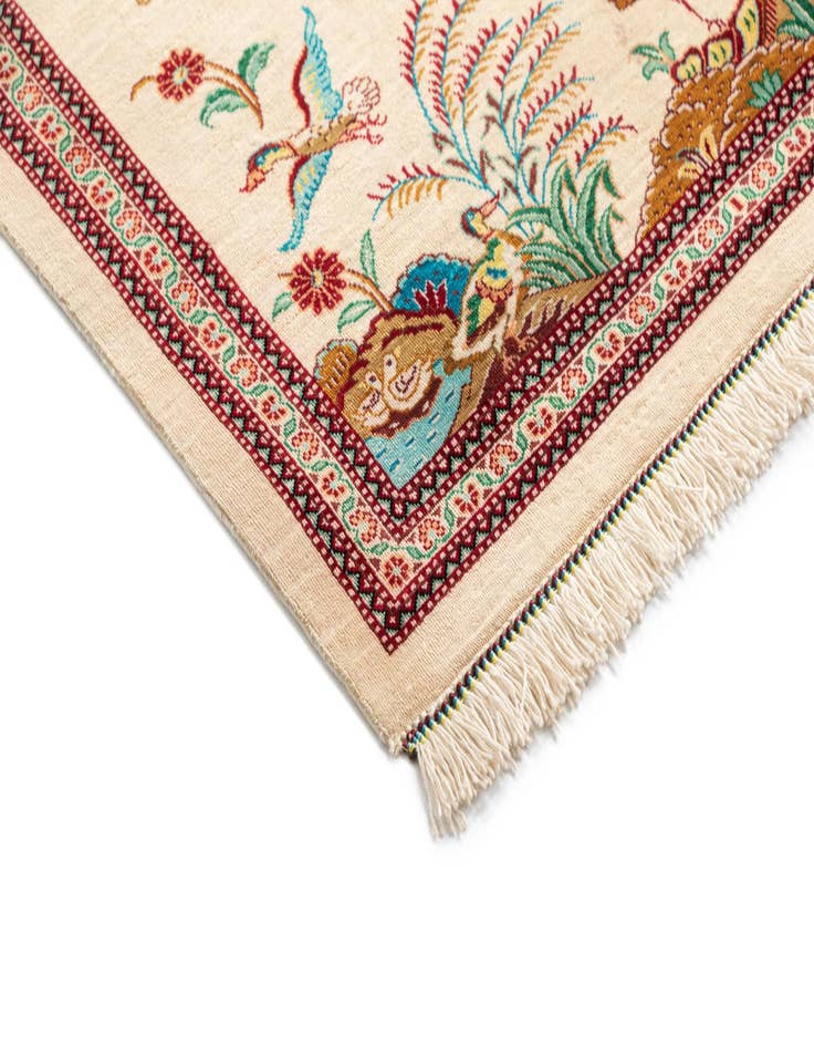 Detail image of  1' 10 x 2' 7 Ghom Silk Rug