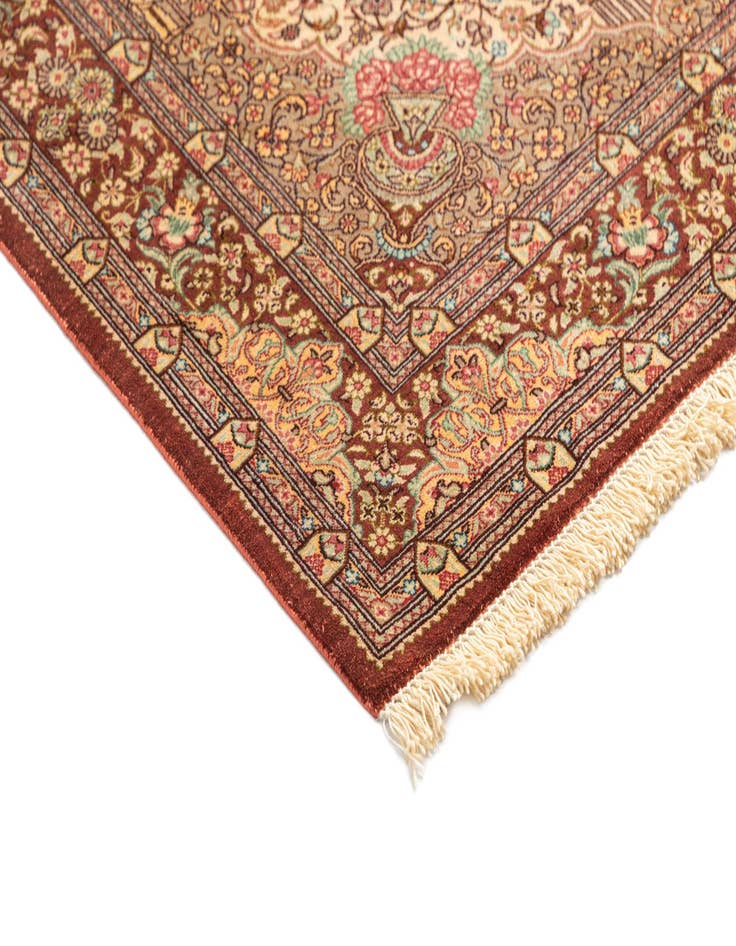 Detail image of  2' 7 x 4' 1 Ghom Silk Rug