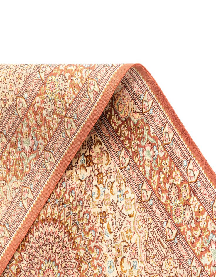 Detail image of  2' 7 x 4' 1 Ghom Silk Rug