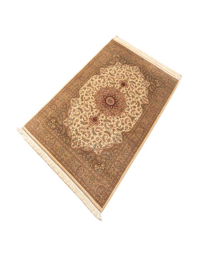 Detail image of  3' 3 x 5' Ghom Silk Rug