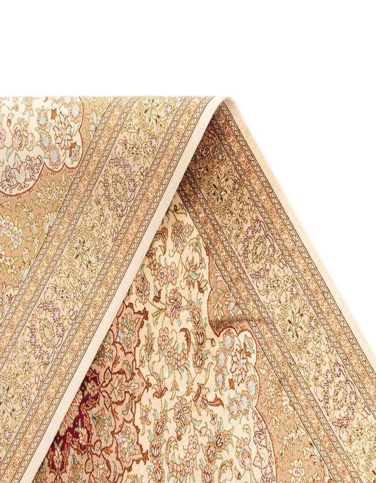 Detail image of  3' 3 x 5' Ghom Silk Rug