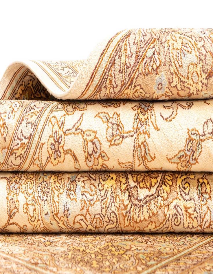 Detail image of  3' 5 x 4' 10 Ghom Silk Rug