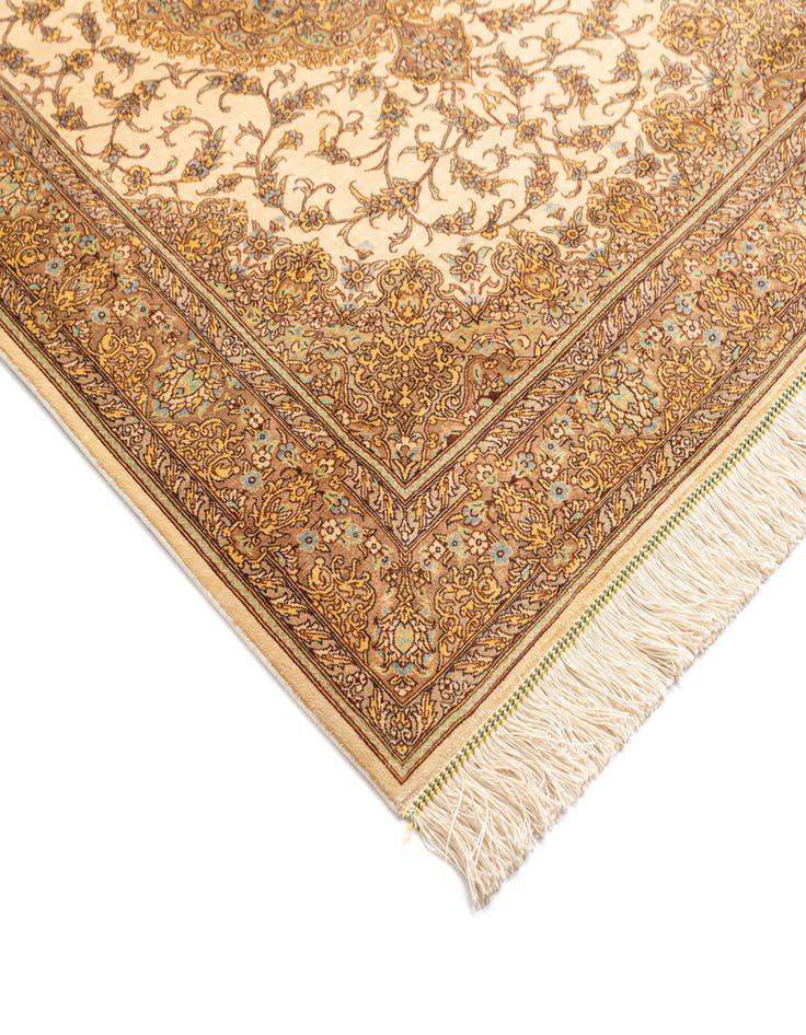 Detail image of  3' 5 x 4' 10 Ghom Silk Rug