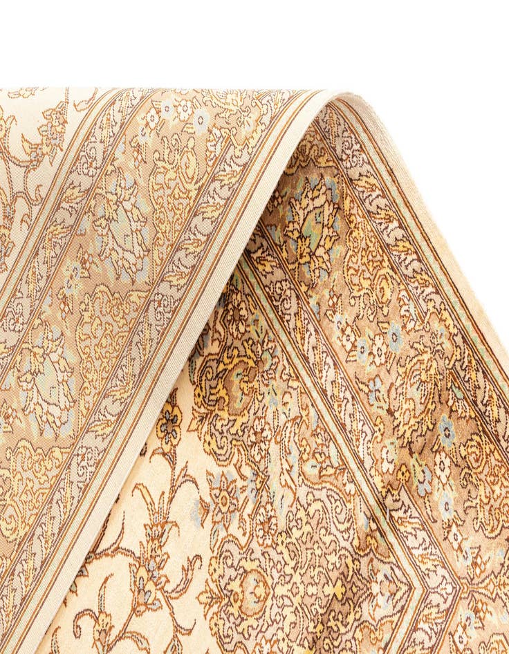 Detail image of  3' 5 x 4' 10 Ghom Silk Rug