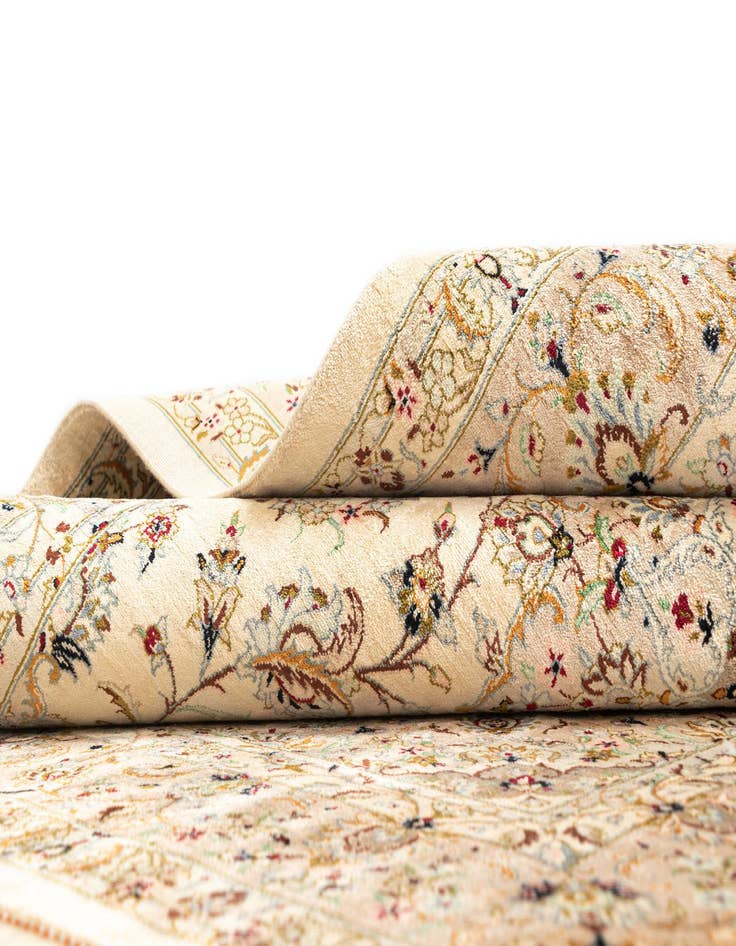 Detail image of  3' 3 x 4' 11 Ghom Silk Rug