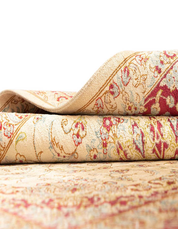 Detail image of  3' 4 x 4' 11 Ghom Silk Rug