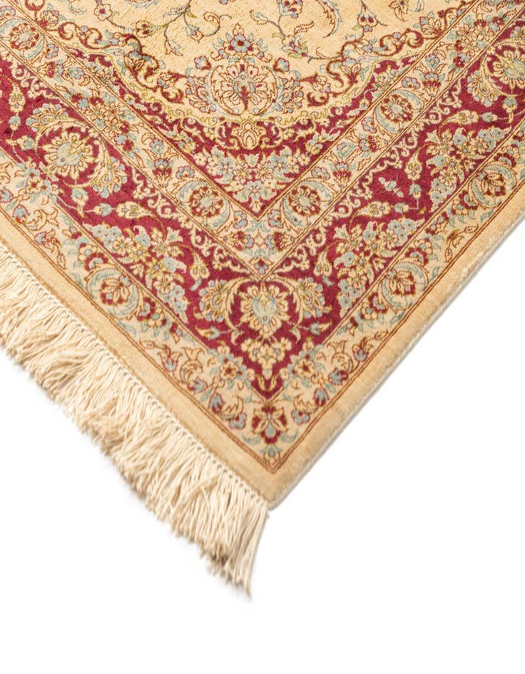 Detail image of  3' 4 x 4' 11 Ghom Silk Rug