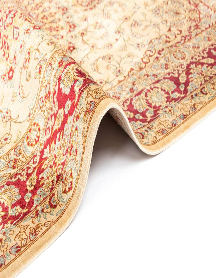 Detail image of  3' 4 x 4' 11 Ghom Silk Rug