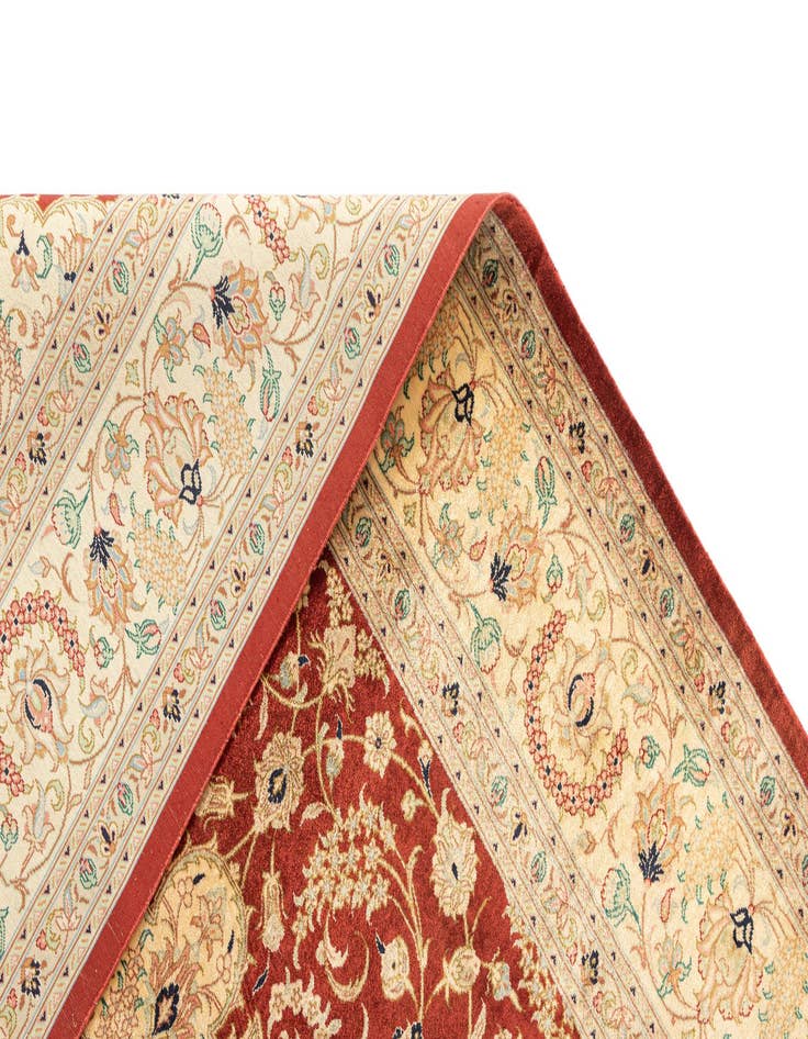 Detail image of  4' 6 x 6' 6 Ghom Silk Rug