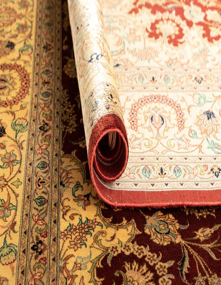 Detail image of  4' 6 x 6' 6 Ghom Silk Rug