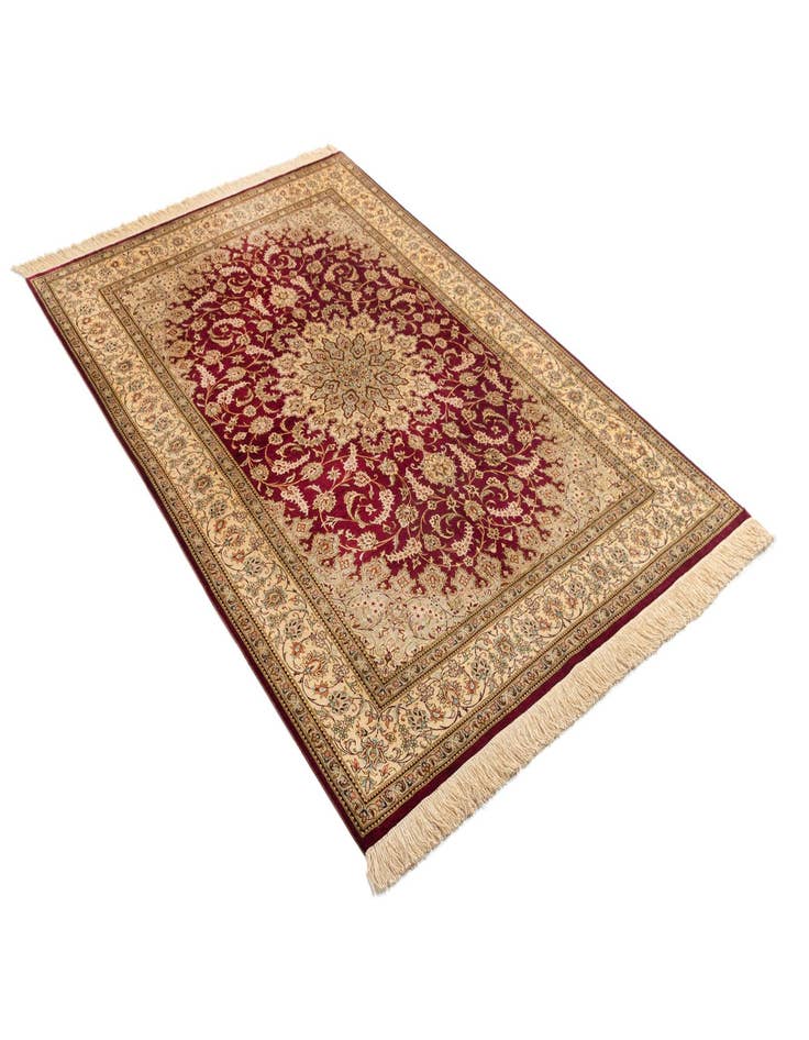 Detail image of  4' 4 x 6' 8 Ghom Silk Rug