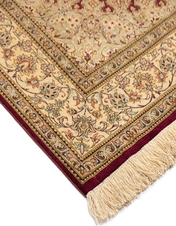 Detail image of  4' 4 x 6' 8 Ghom Silk Rug