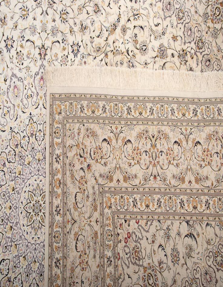 Detail image of  9' 8 x 13' 5 Ghom Silk Rug