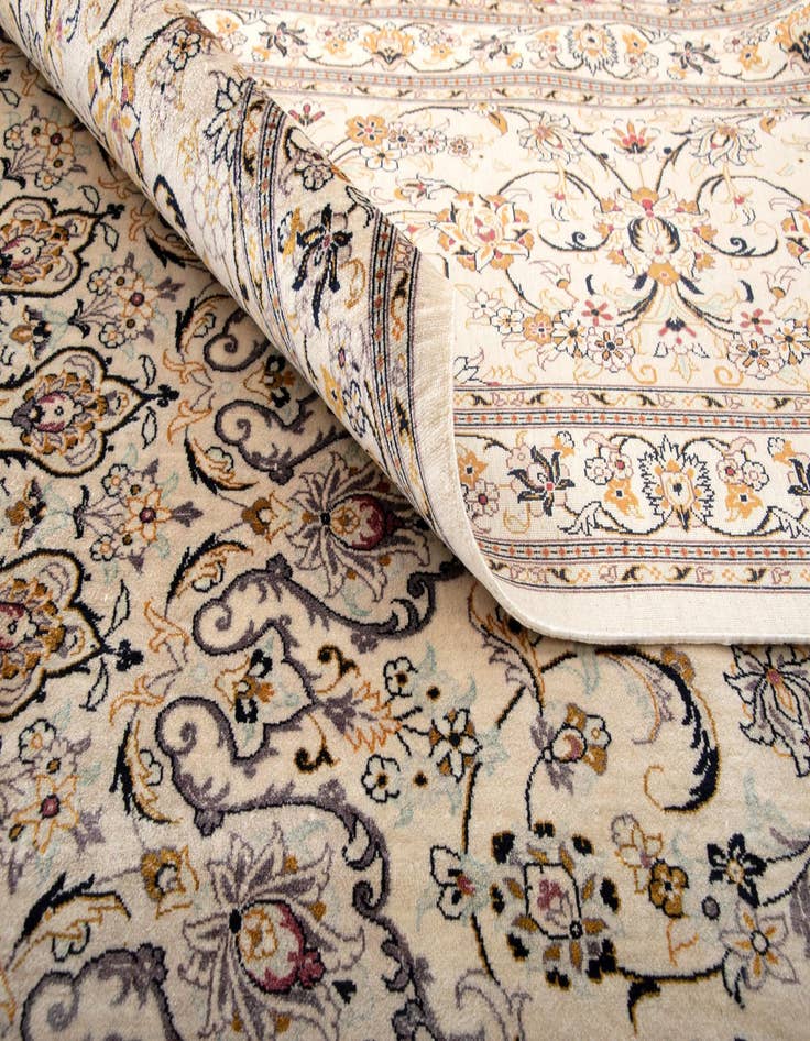 Detail image of  9' 8 x 13' 5 Ghom Silk Rug