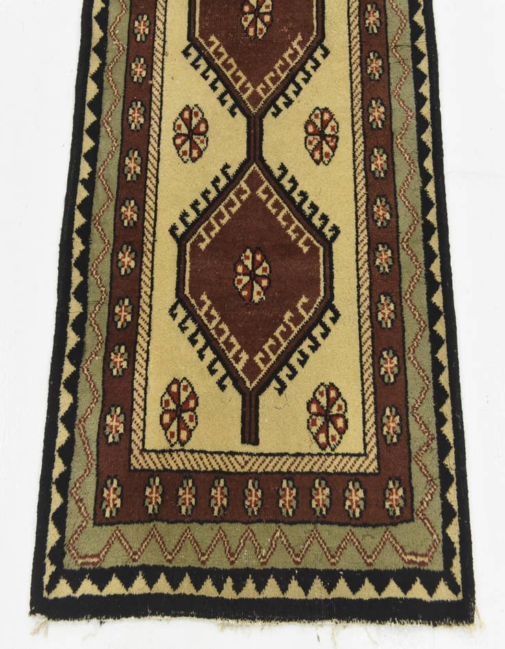 Detail image of  3' x 5' 3  Hand Knotted Hamedan Wool Rug