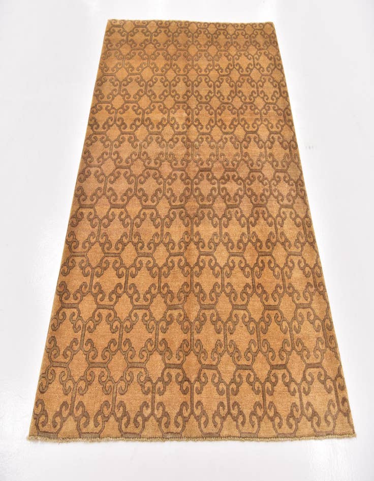 Detail image of  5' x 6' 6  Hand Knotted Ikat Oriental Rug