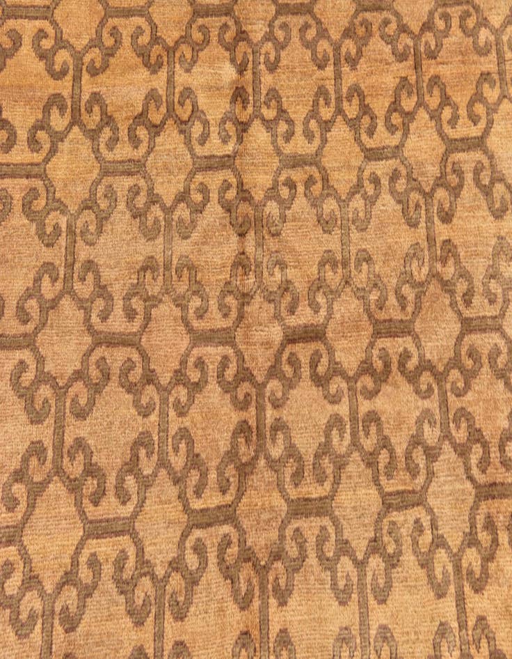Detail image of  5' x 6' 6  Hand Knotted Ikat Oriental Rug