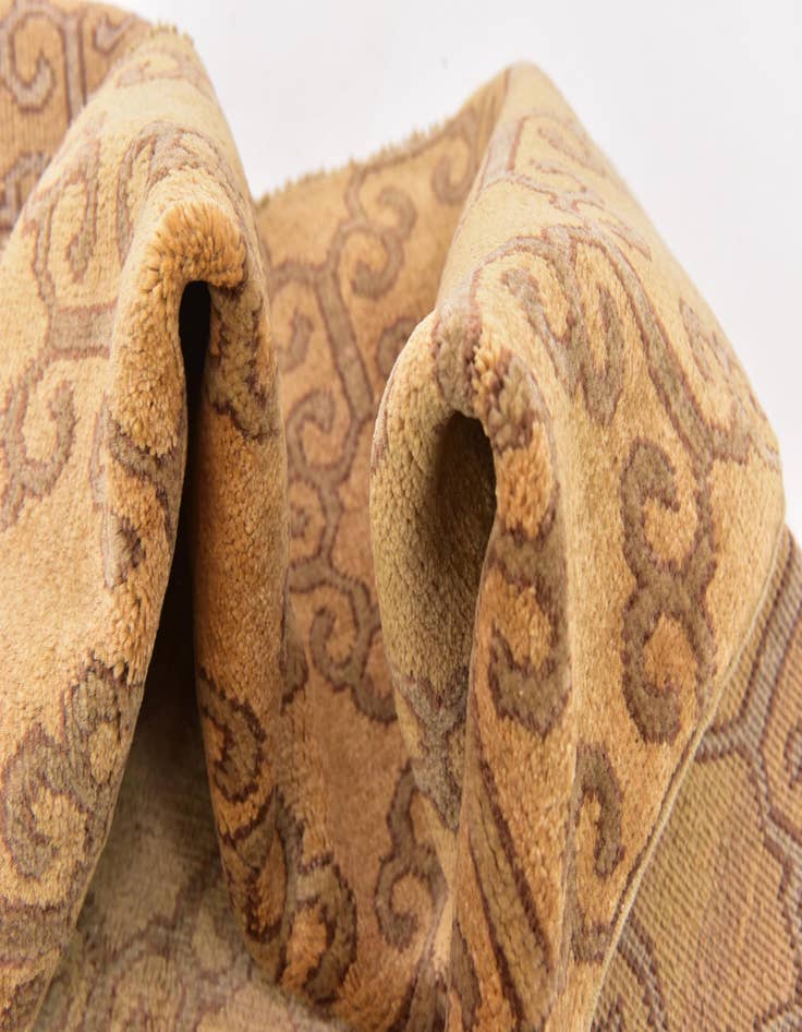 Detail image of  5' x 6' 6  Hand Knotted Ikat Oriental Rug