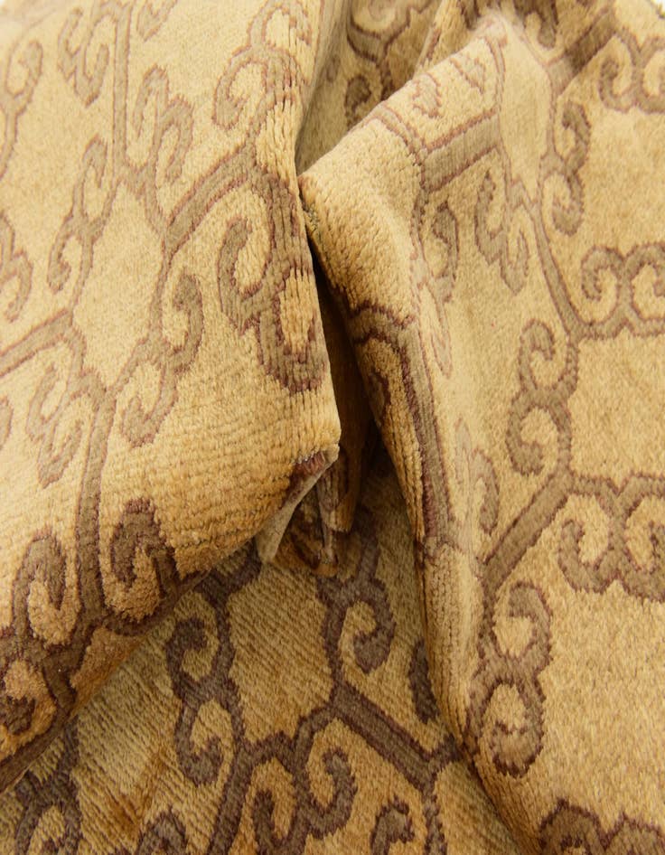 Detail image of  5' x 6' 5  Hand Knotted Ikat Rug