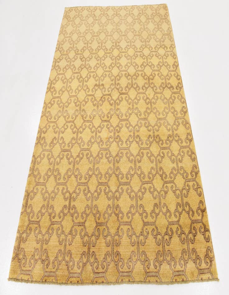 Detail image of  5' x 6' 5  Hand Knotted Ikat Rug