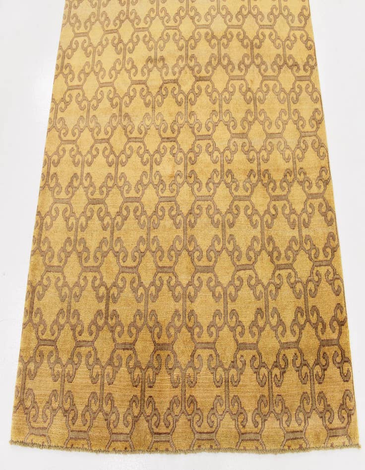 Detail image of  5' x 6' 5  Hand Knotted Ikat Rug