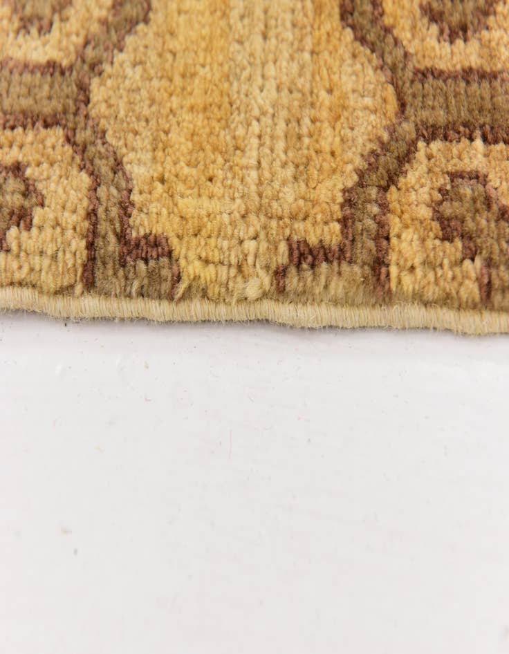 Detail image of  5' x 6' 5  Hand Knotted Ikat Rug