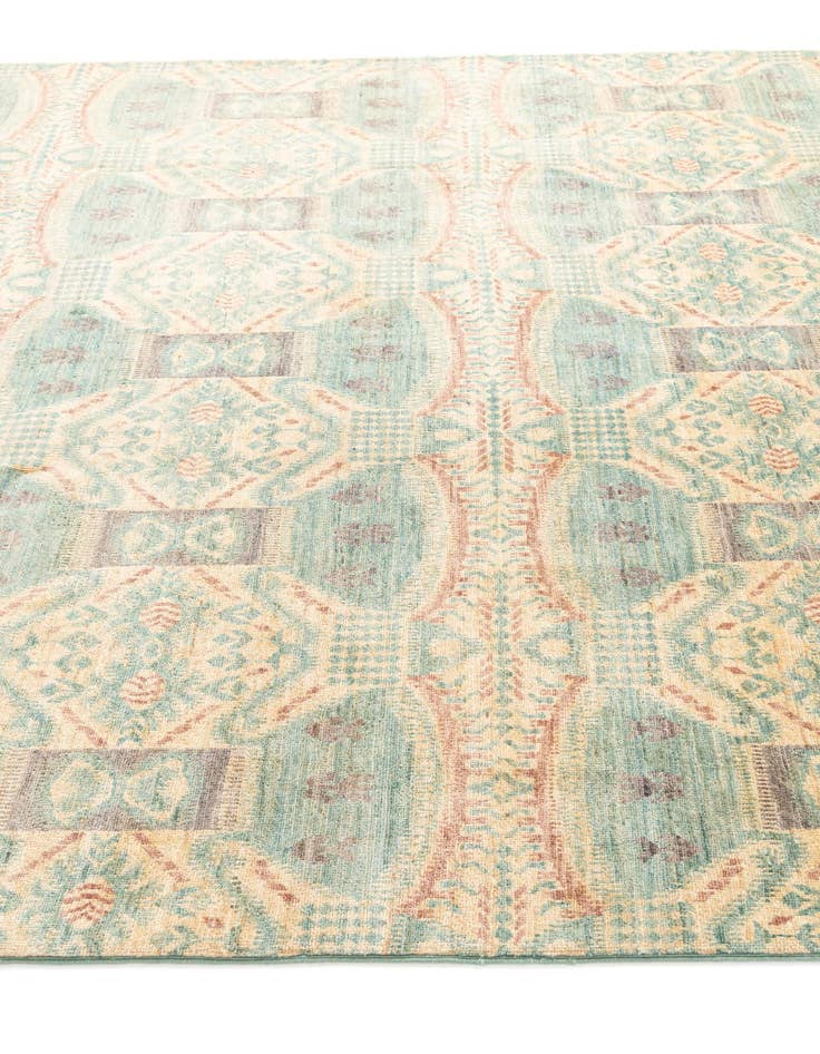 Detail image of  6' 10 x 9' 7  Hand Knotted Ikat Oriental Rug