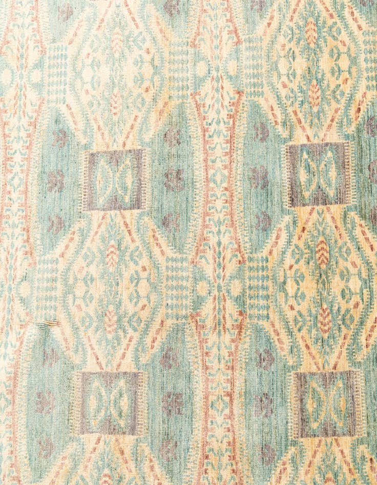 Detail image of  6' 10 x 9' 7  Hand Knotted Ikat Oriental Rug