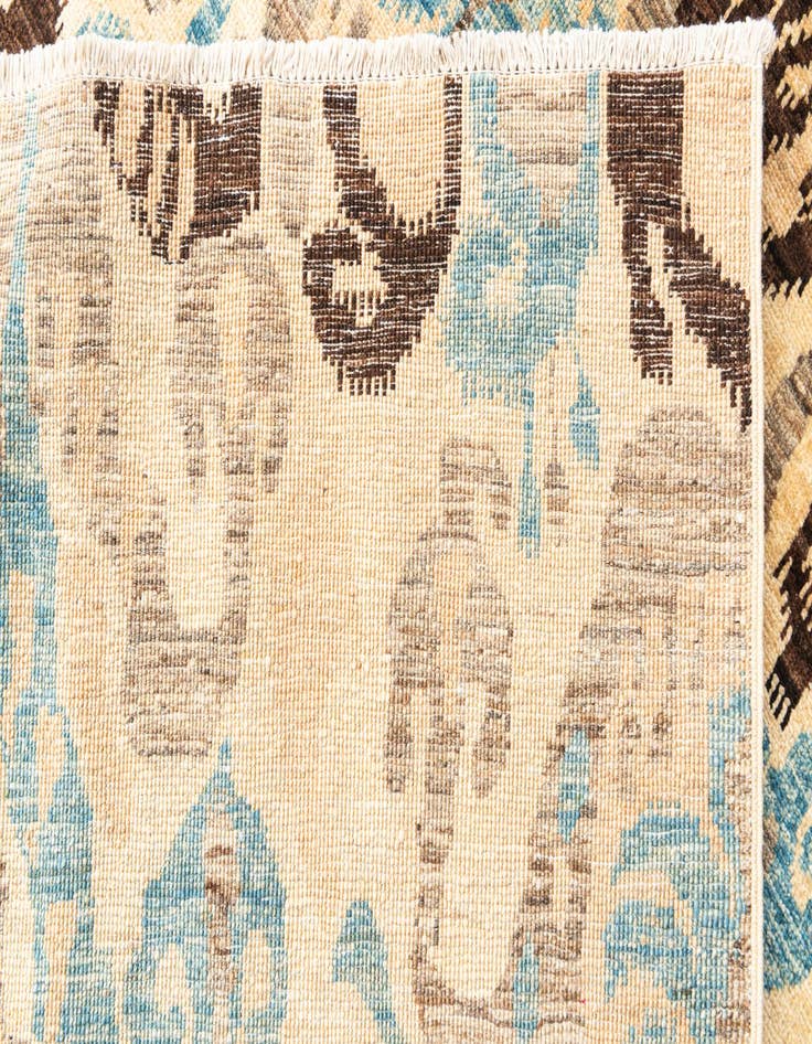 Detail image of  6' 8 x 9' 3  Hand Knotted Ikat Oriental Rug