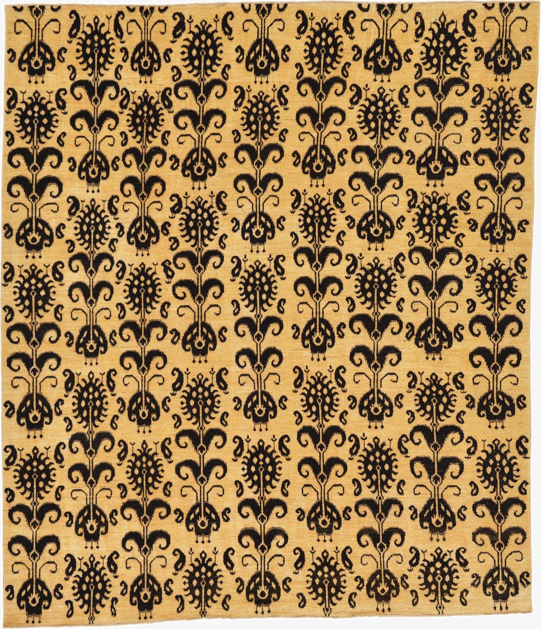  8' 2 x 9' 6  Hand Knotted Ikat Oriental Rug