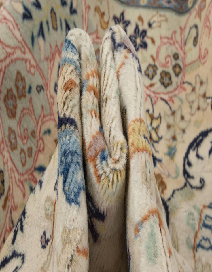 Detail image of  9' 4 x 12' 9  Hand Knotted Isfahan Persian Wool Rug