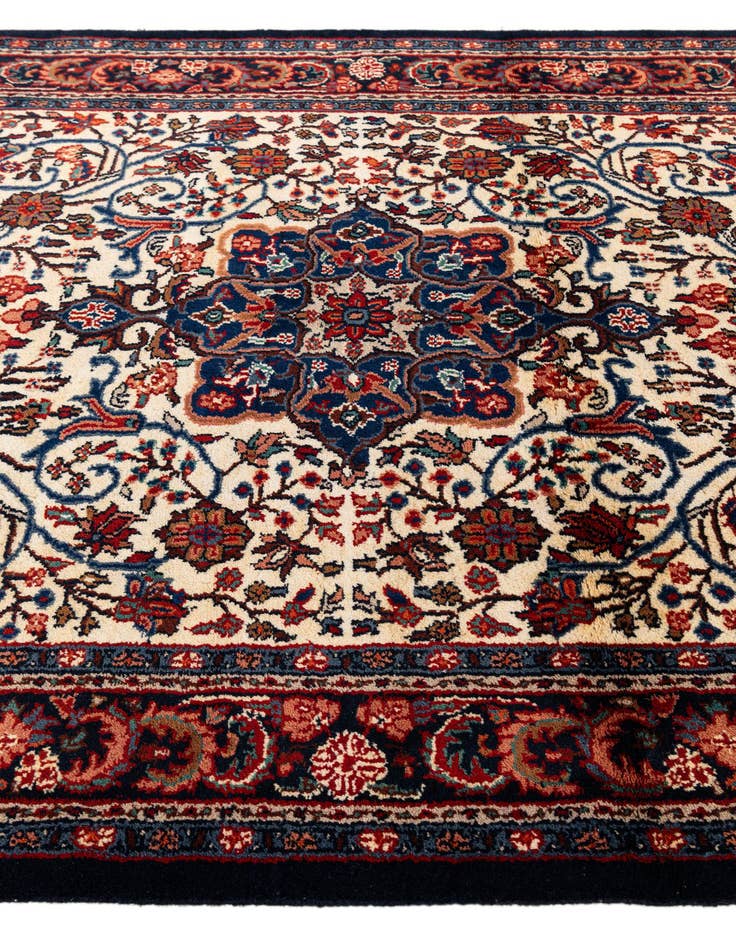 Detail image of  4' 2 x 6' 2  Hand Knotted Isfahan Persian Wool Rug