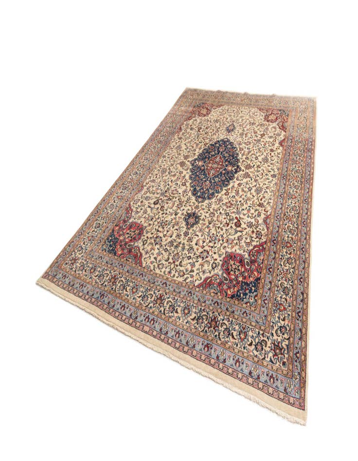 Detail image of  8' x 11' 6 Kashan Wool Rug