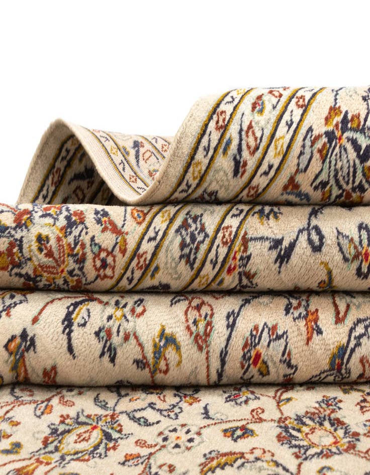 Detail image of  6' 7 x 10' 2 Kashan Wool Rug