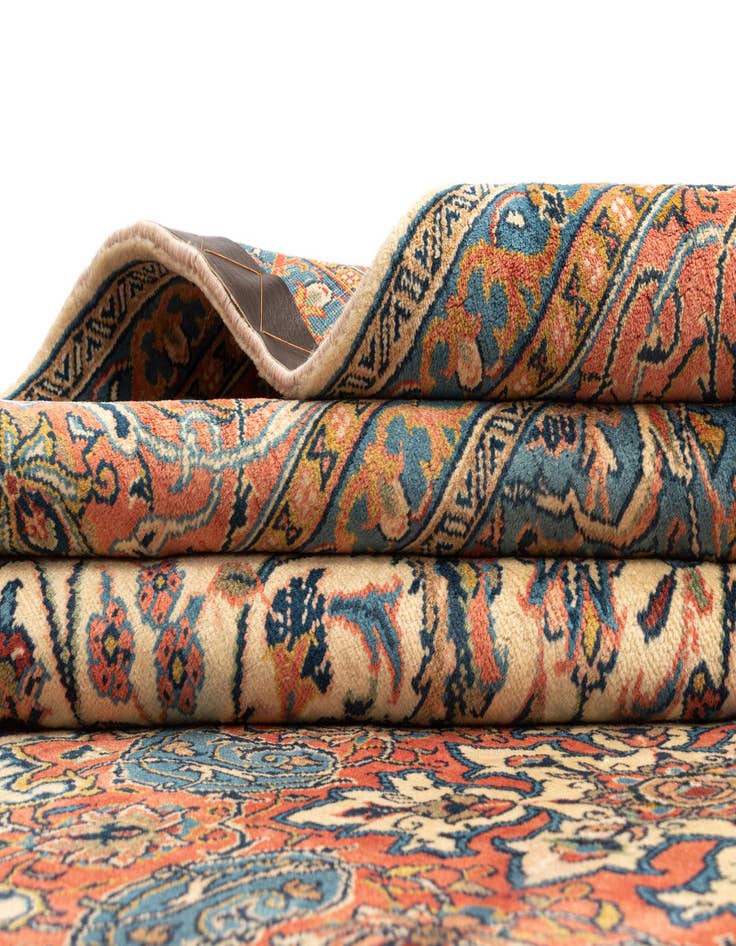 Detail image of  9' 4 x 12' 11 Kashan Wool Rug