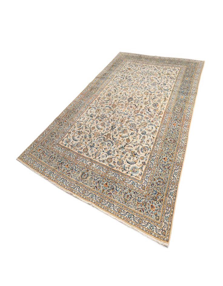 Detail image of  9' 5 x 12' 10 Kashan Wool Rug