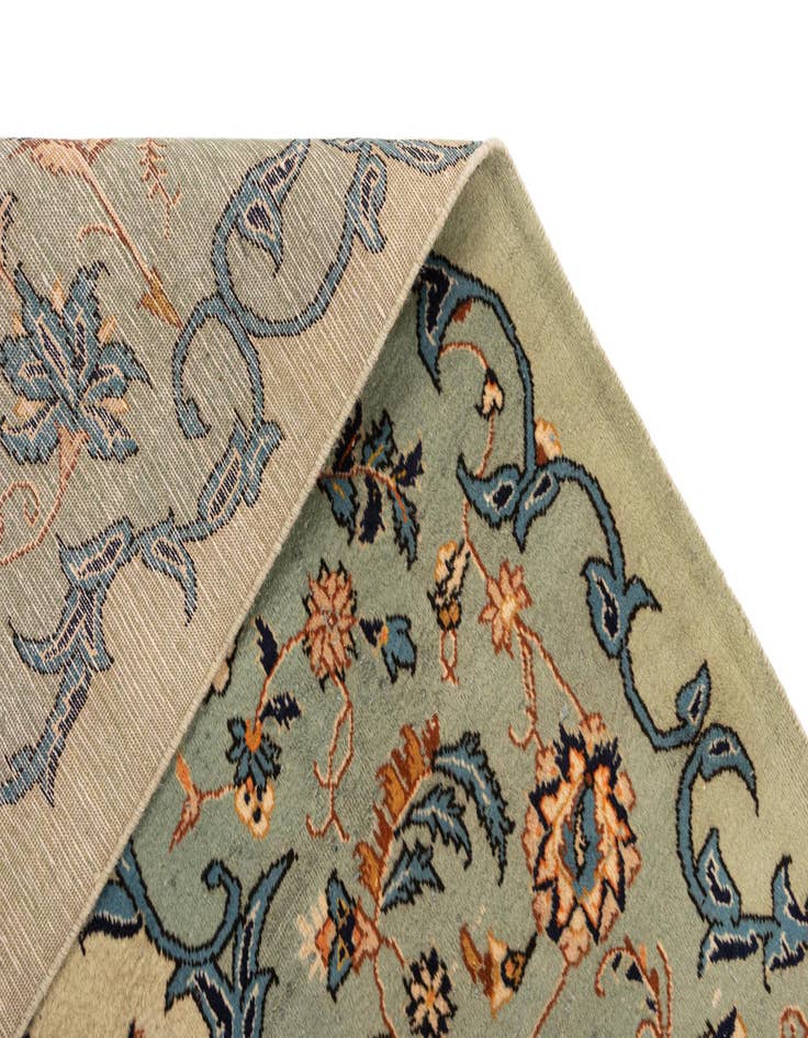 Detail image of  9' 7 x 13'  Hand Knotted Kashan Persian Wool Rug