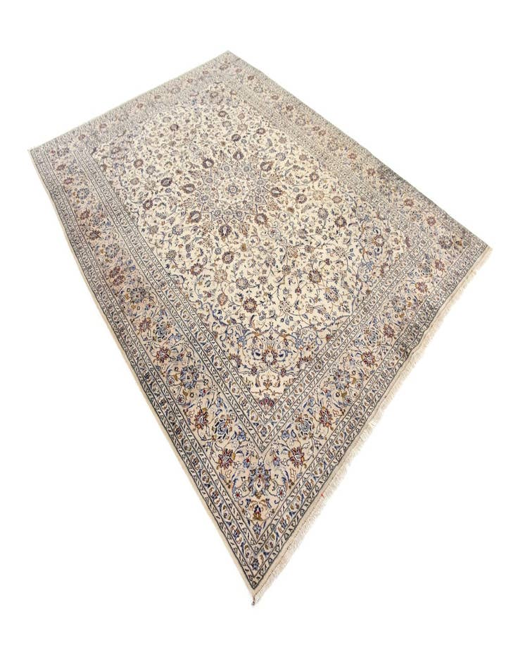 Detail image of  9' 9 x 12' 11  Hand Knotted Kashan Persian Wool Rug