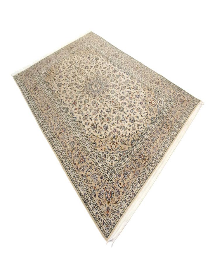 Detail image of  8' x 11' 2  Hand Knotted Kashan Persian Wool Rug