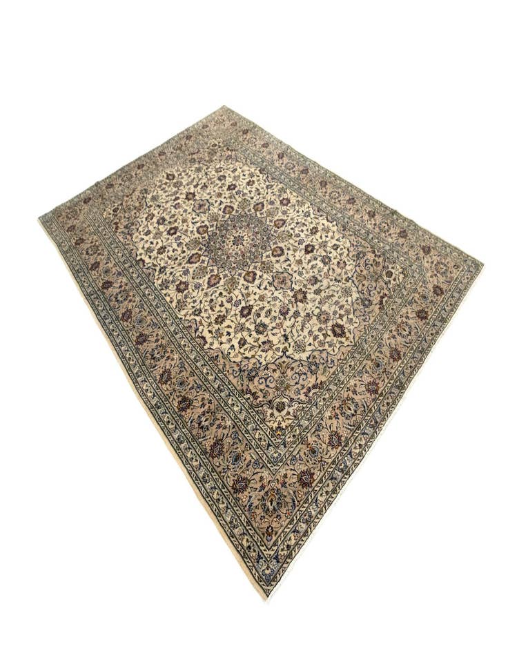 Detail image of  8' x 11' 2  Hand Knotted Kashan Persian Wool Rug