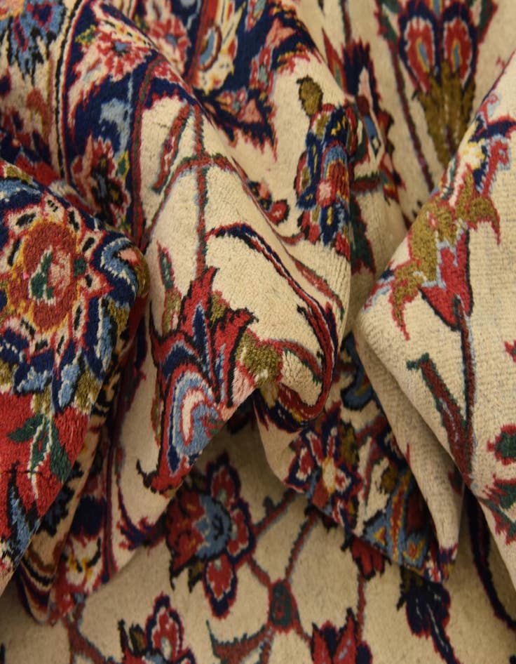 Detail image of  10' 3 x 12' 9  Hand Knotted Kashan Persian Wool Rug