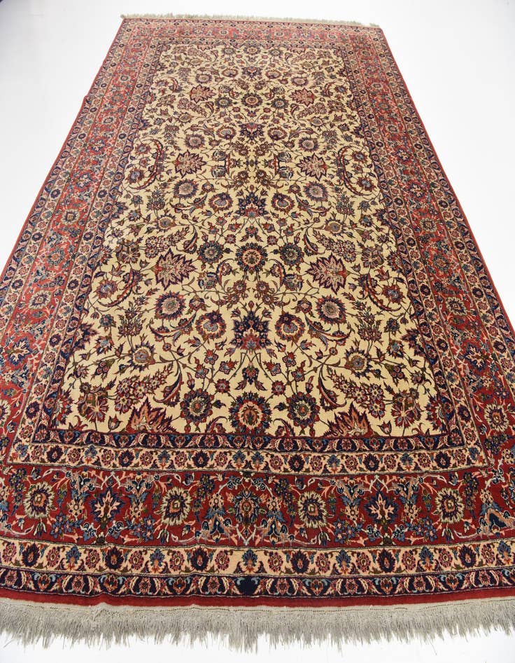 Detail image of  10' 3 x 12' 9  Hand Knotted Kashan Persian Wool Rug