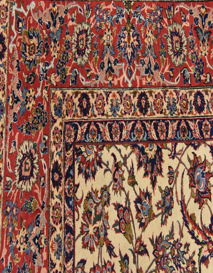 Detail image of  10' 3 x 12' 9  Hand Knotted Kashan Persian Wool Rug