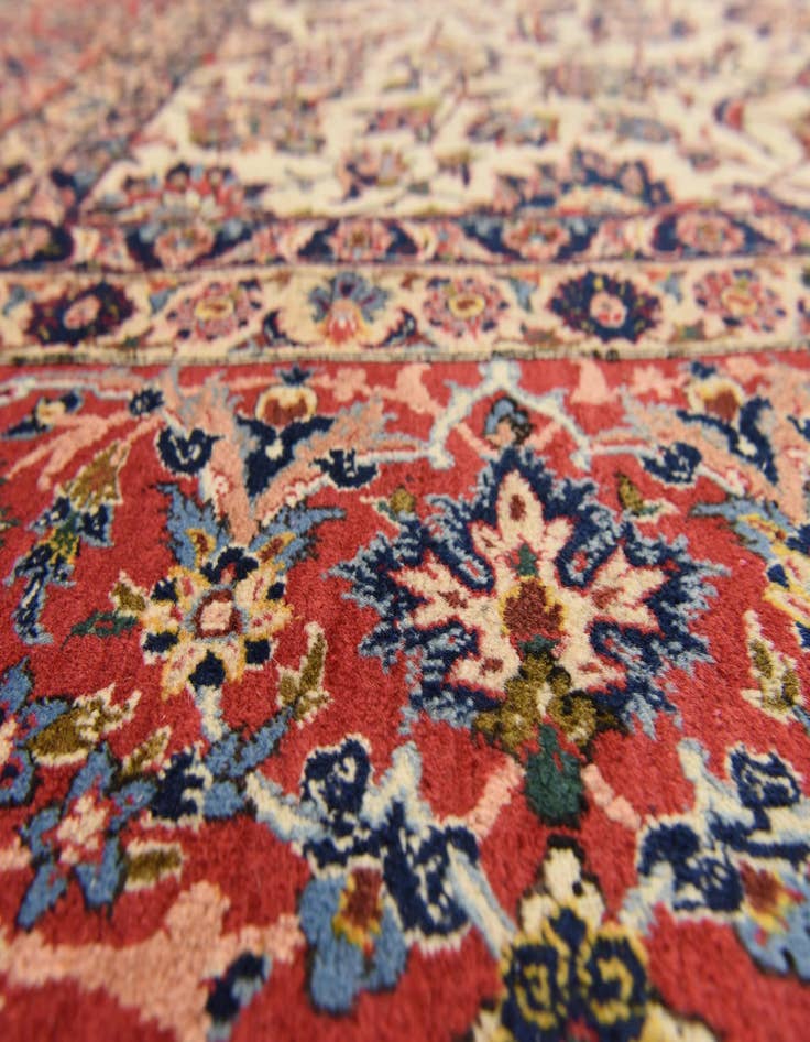 Detail image of  10' 3 x 12' 9  Hand Knotted Kashan Persian Wool Rug